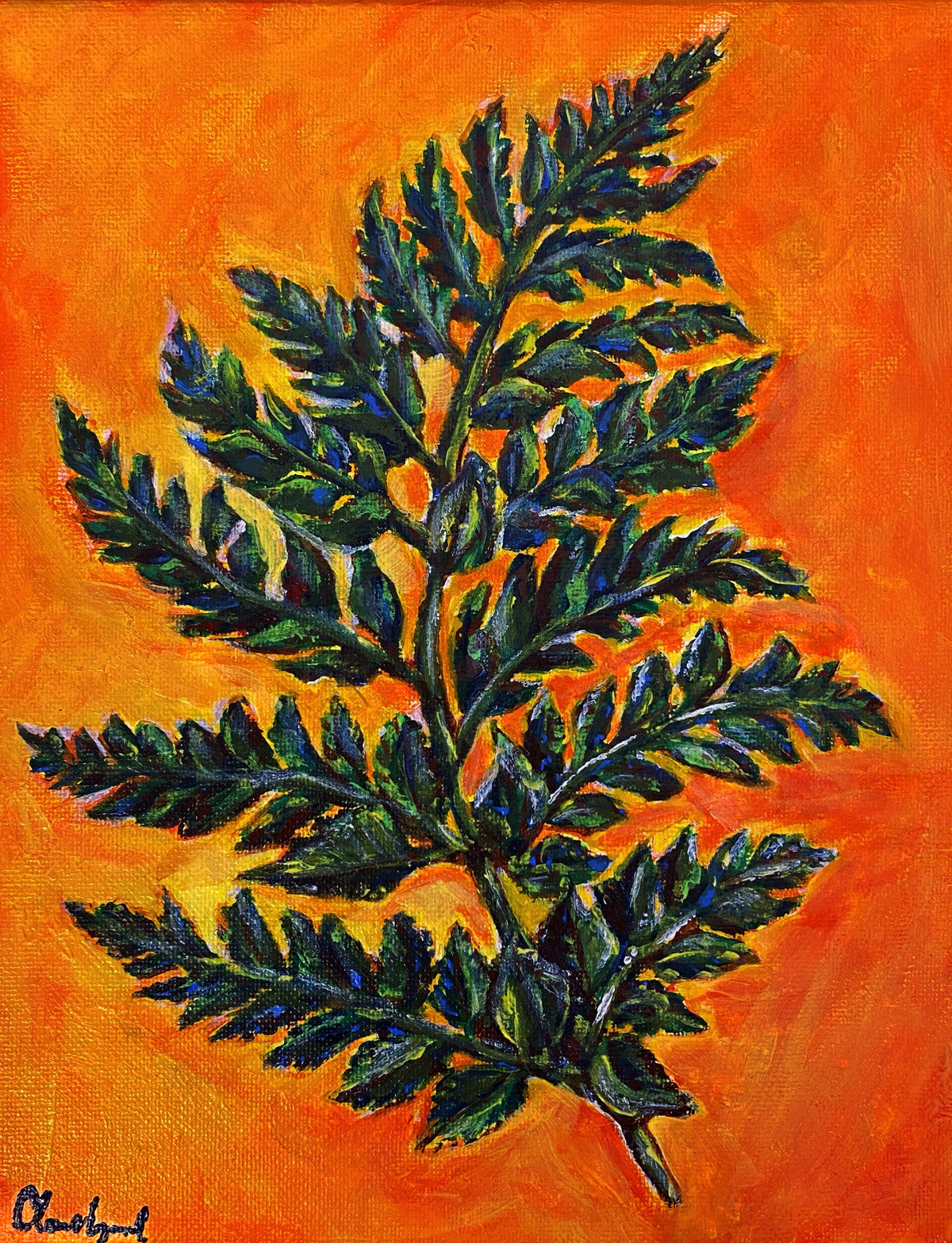 "Orange Botanica" Art Print